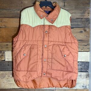 Vintage‎ U.S. Blues Western Puffer Vest size Large.